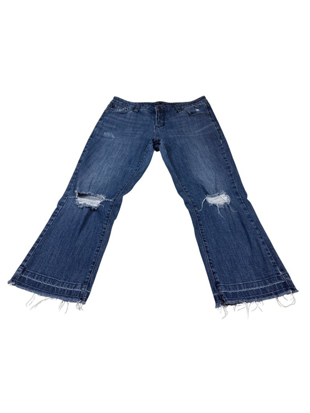 Dear John Distressed Frayed Hem Jeans Size 30 Blue Mid Rise Denim (G842)